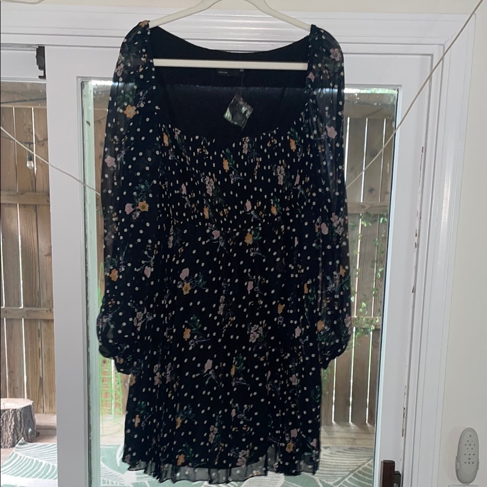 ASOS Black Floral Mini Dress